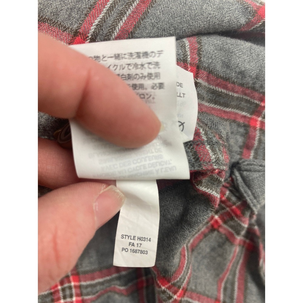 J. Crew Plaid Tunic Shirt Women's Size 4T Tall Gray Red - Picture 15 of 15